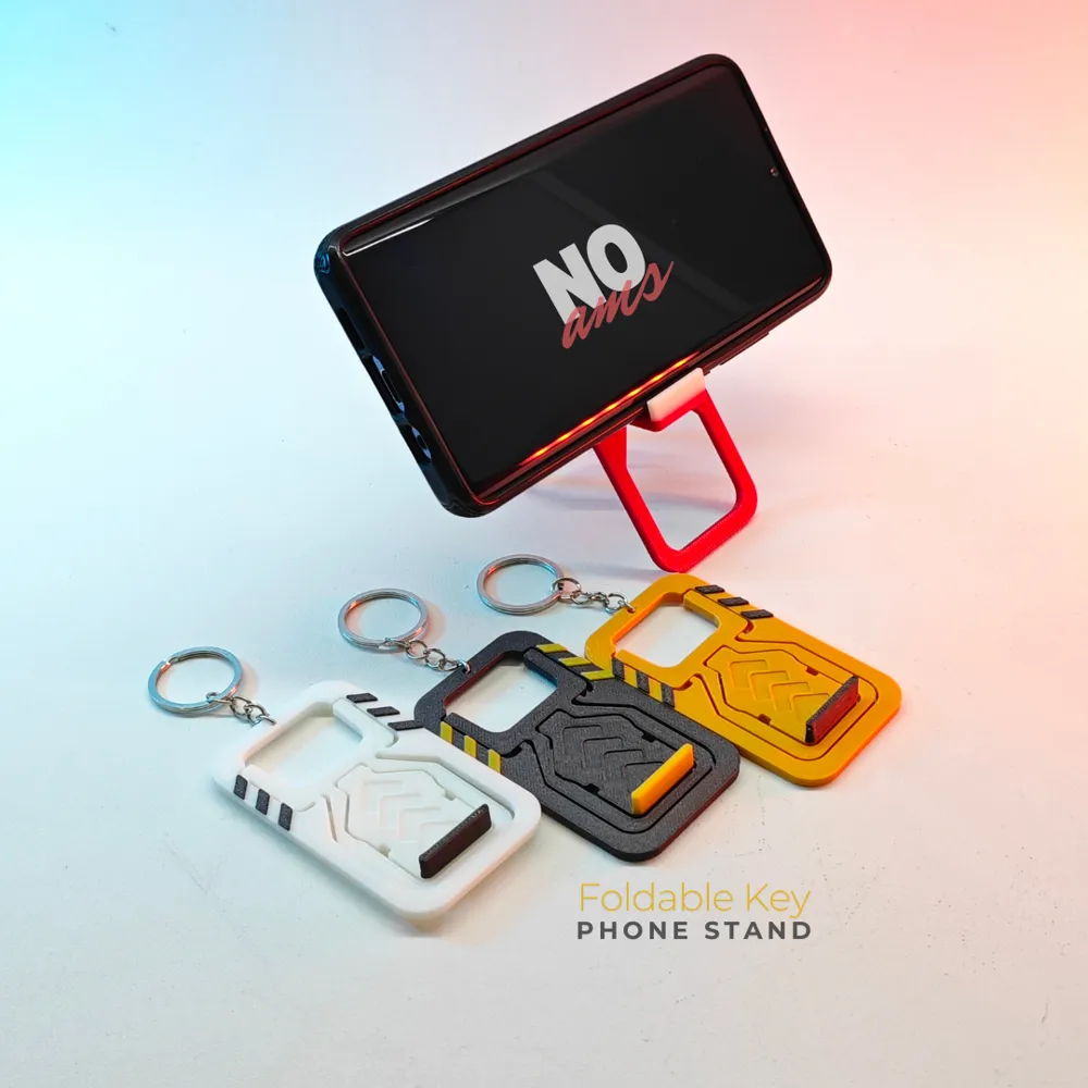 Customizable Phone Stand Keychain - portable tech accessory